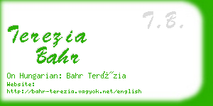 terezia bahr business card